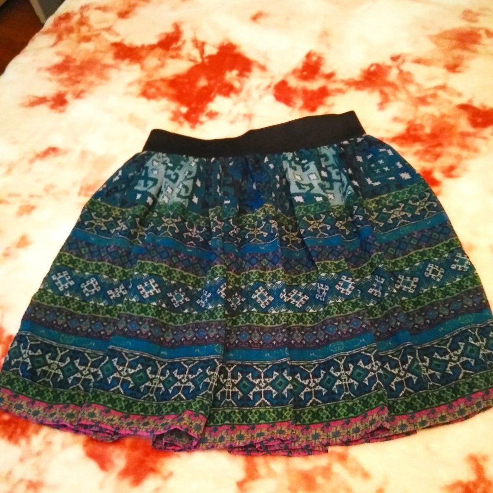 Romeo & Juliet Couture Fully Lined Tribal Mini-Skirt